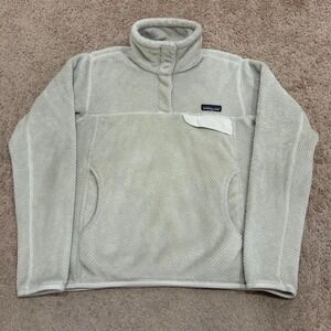 Patagonia Re-tool Snap-T Pullover Womens Small Crème Fleece Sweatshirt